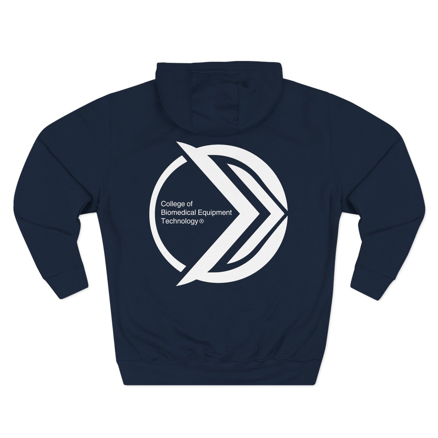 Fleece Hoodie - College of Biomedical Equipment Technology Front & Back Logo