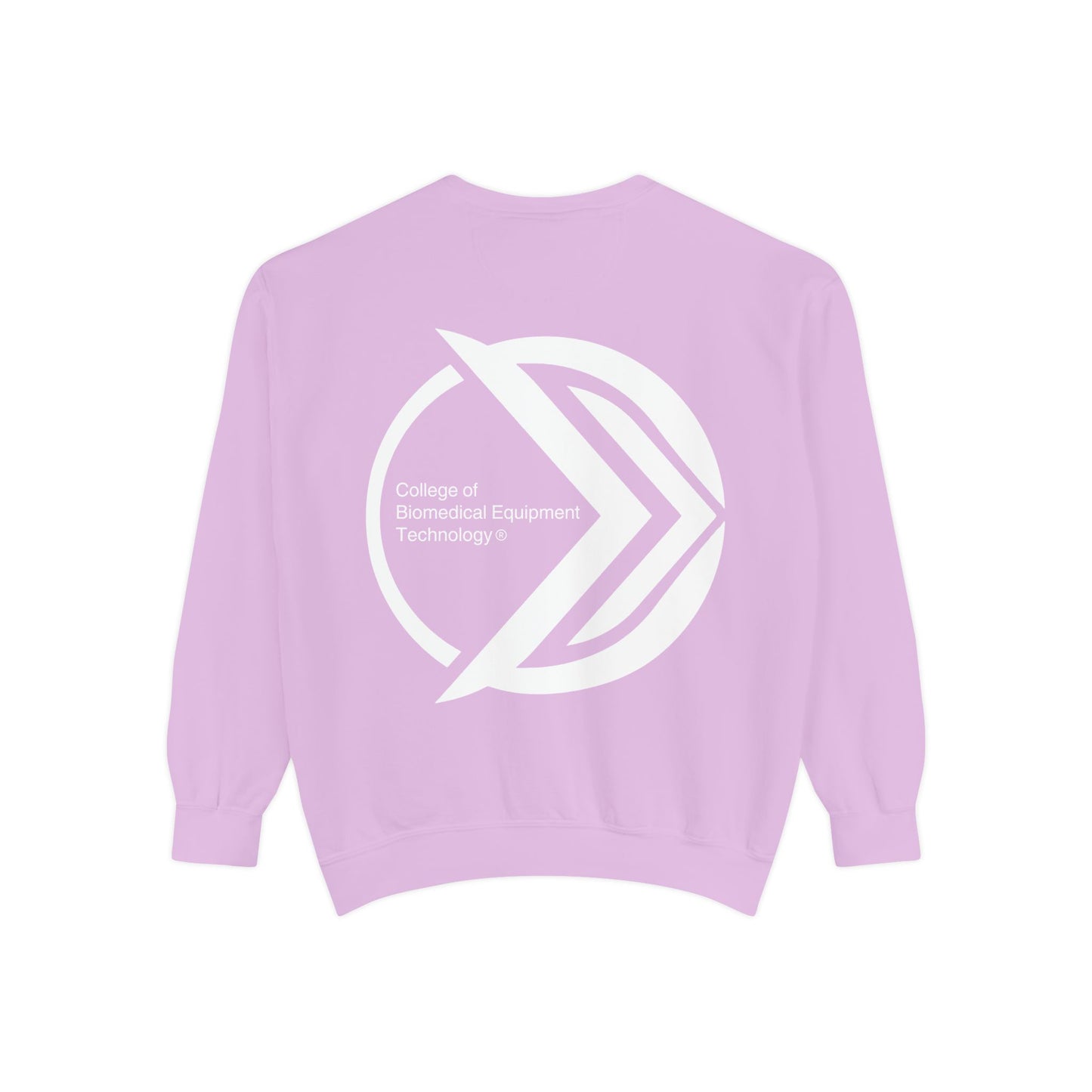 Comfort Colors Unisex Lightweight Crewneck Sweatshirt - College of Biomedical Equipment Technology Front & Back Logo