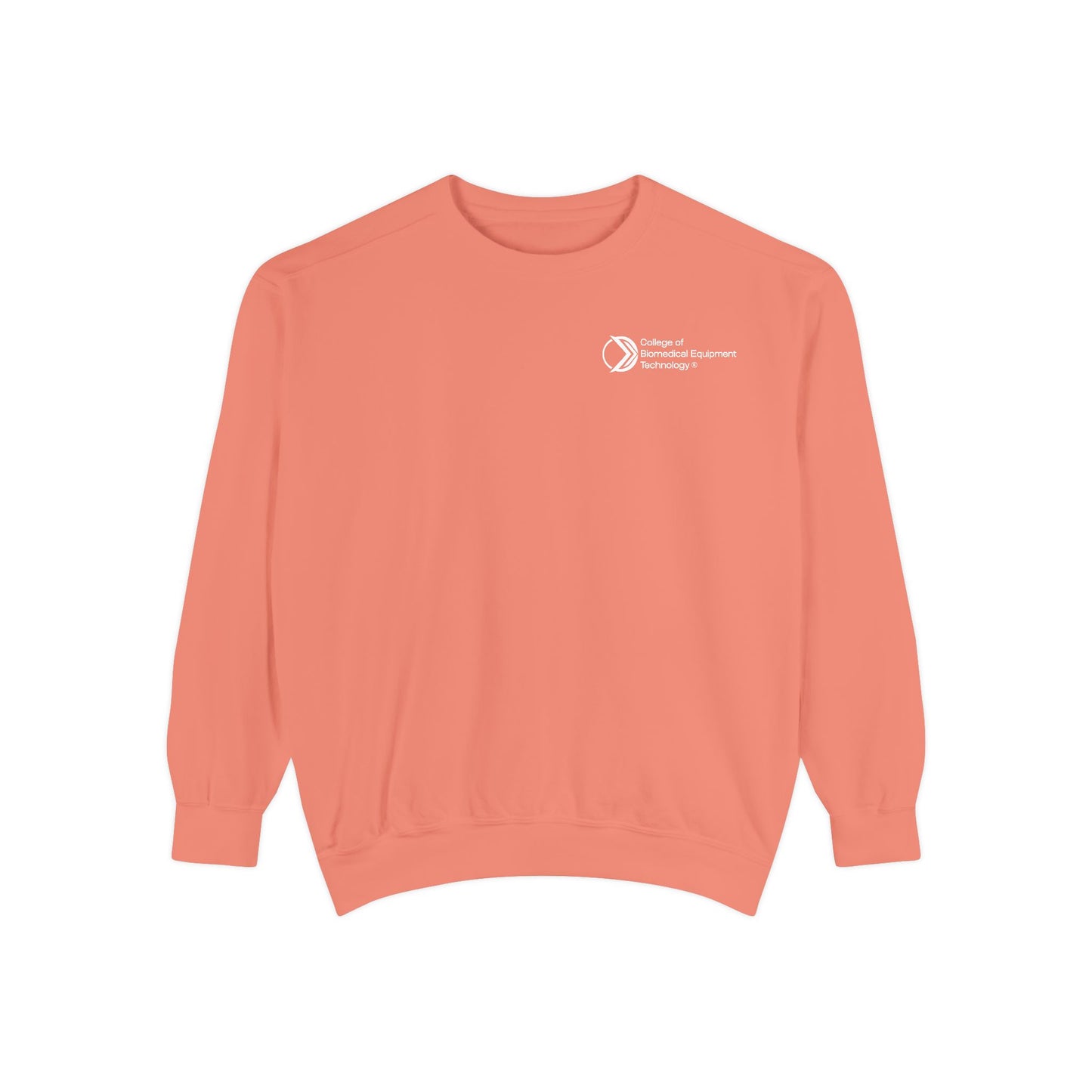 Comfort Colors Unisex Lightweight Crewneck Sweatshirt - College of Biomedical Equipment Technology Front & Back Logo