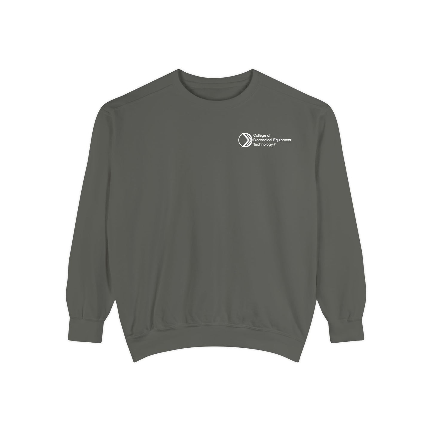 Comfort Colors Unisex Lightweight Crewneck Sweatshirt - College of Biomedical Equipment Technology Front & Back Logo