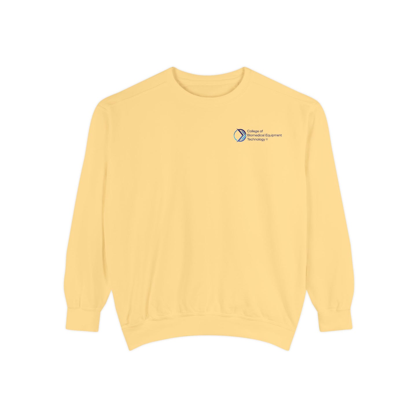 Comfort Colors Unisex Lightweight Crewneck Sweatshirt - College of Biomedical Equipment Technology Front & Back Logo