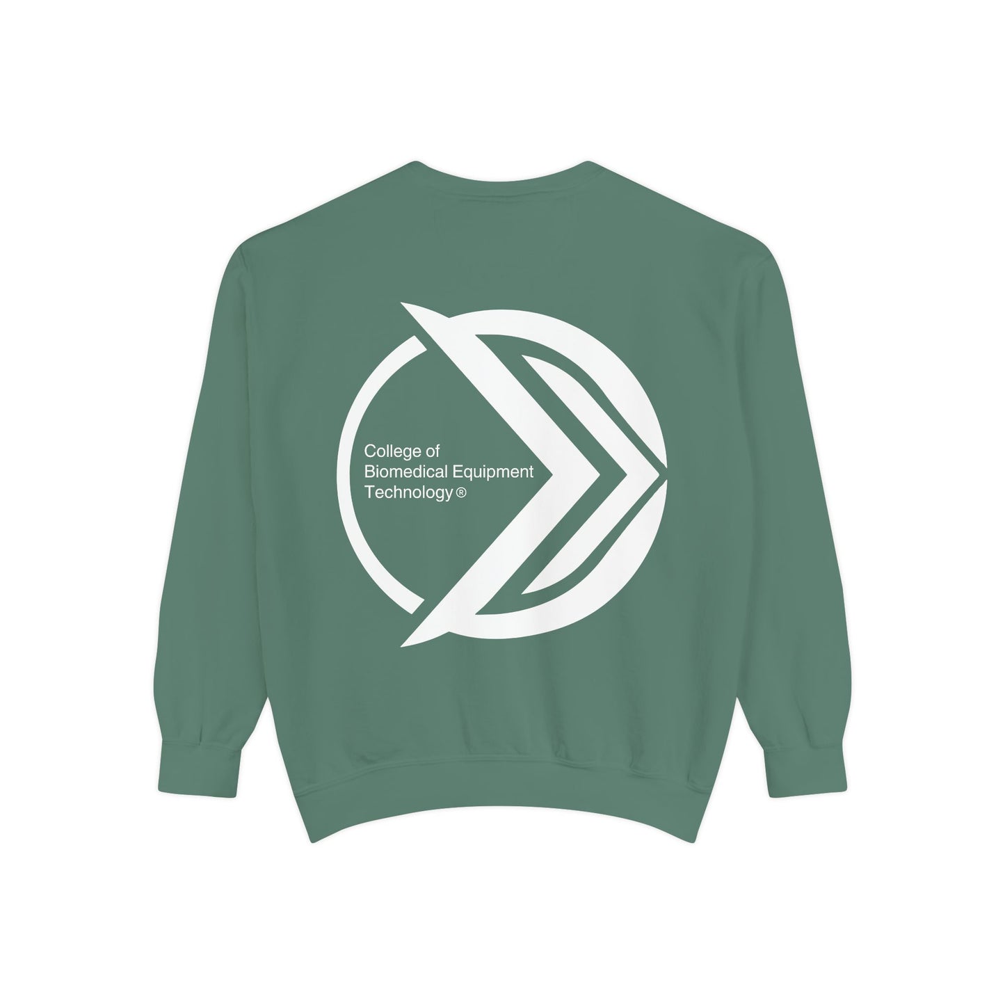Comfort Colors Unisex Lightweight Crewneck Sweatshirt - College of Biomedical Equipment Technology Front & Back Logo