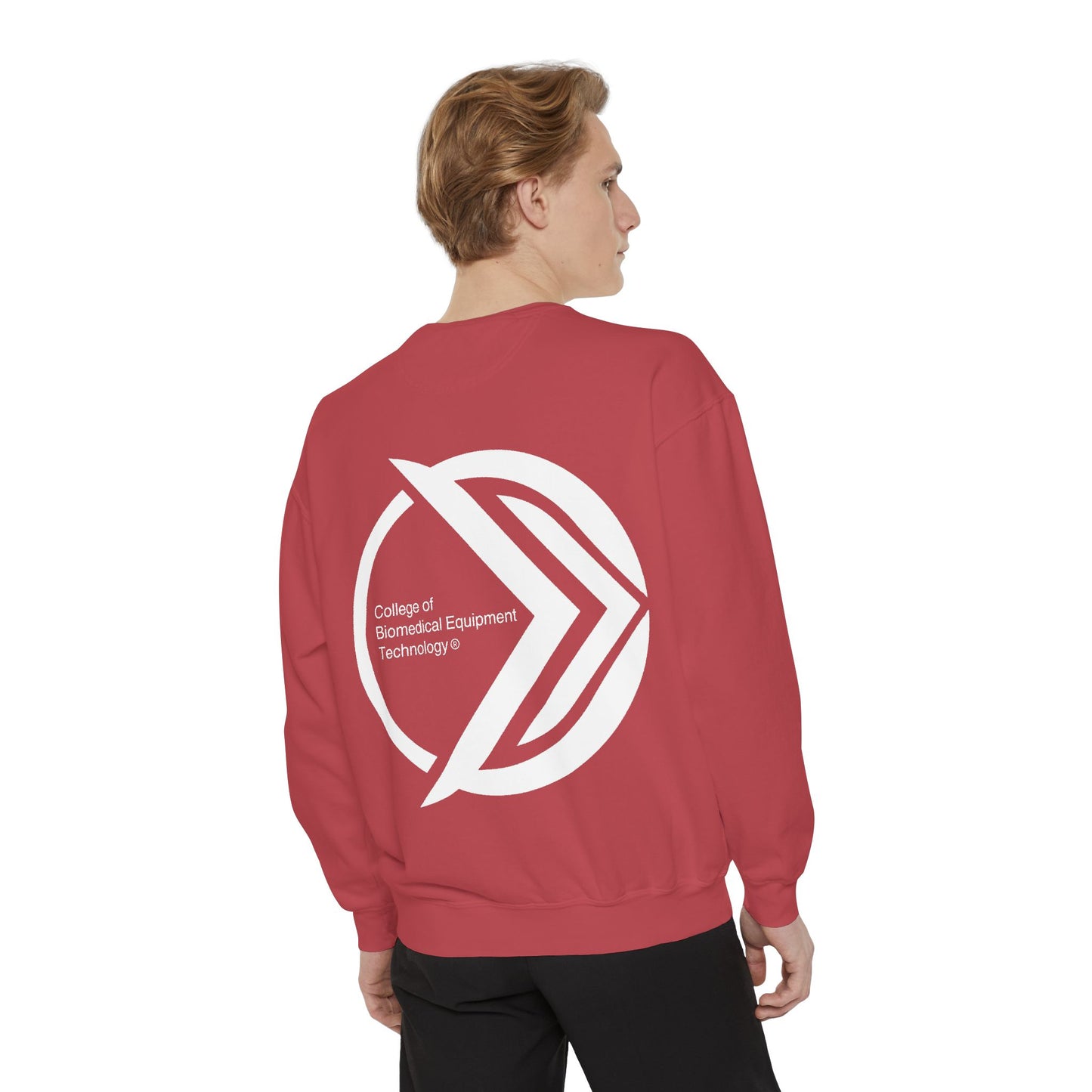 Comfort Colors Unisex Lightweight Crewneck Sweatshirt - College of Biomedical Equipment Technology Front & Back Logo