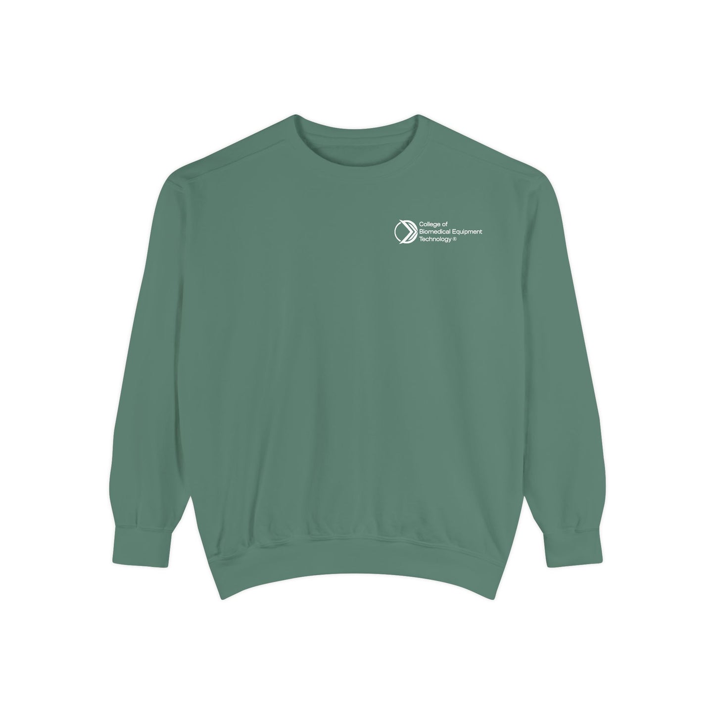 Comfort Colors Unisex Lightweight Crewneck Sweatshirt - College of Biomedical Equipment Technology Front & Back Logo