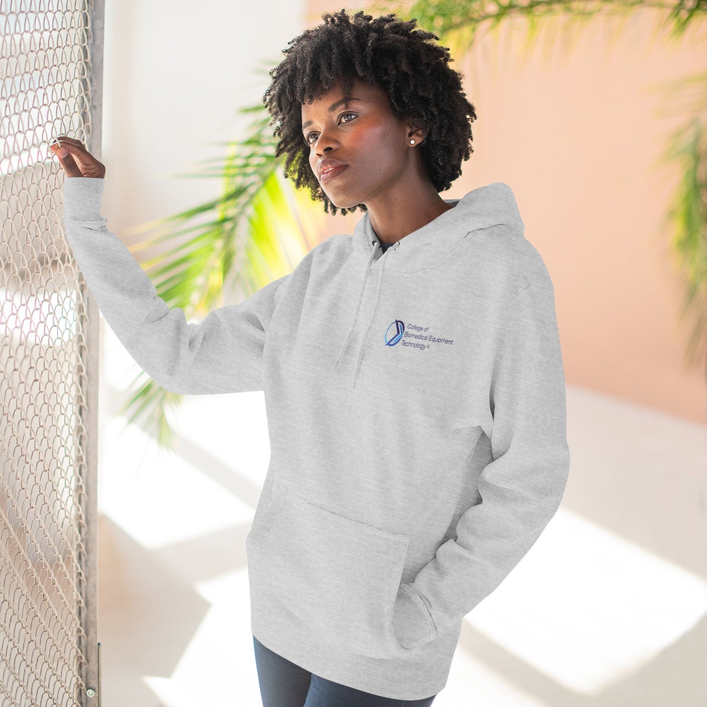 Fleece Hoodie - College of Biomedical Equipment Technology Front & Back Logo