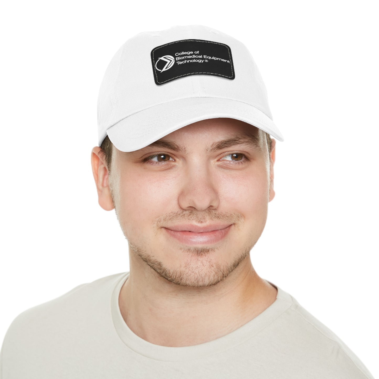 Dad Hat with Leather Patch - College of Biomedical Equipment Technology