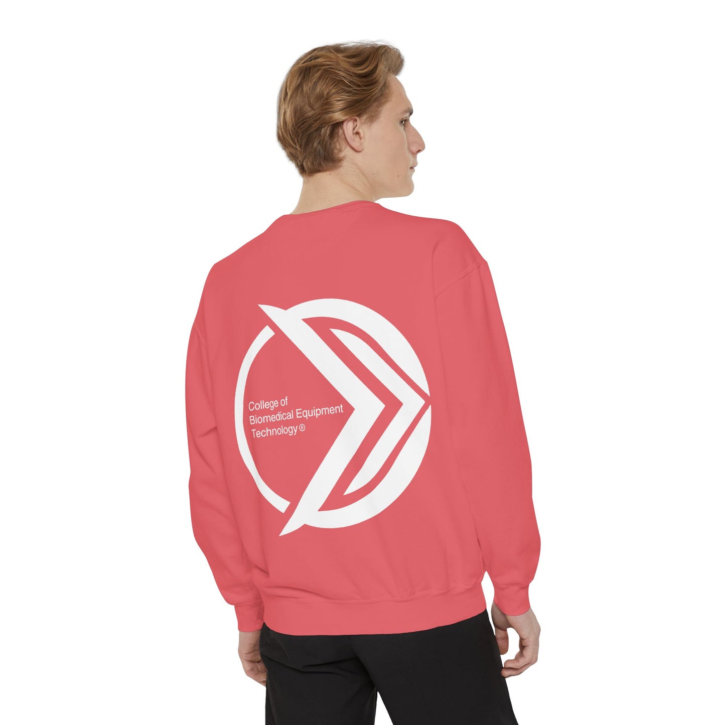Comfort Colors Unisex Lightweight Crewneck Sweatshirt - College of Biomedical Equipment Technology Front & Back Logo