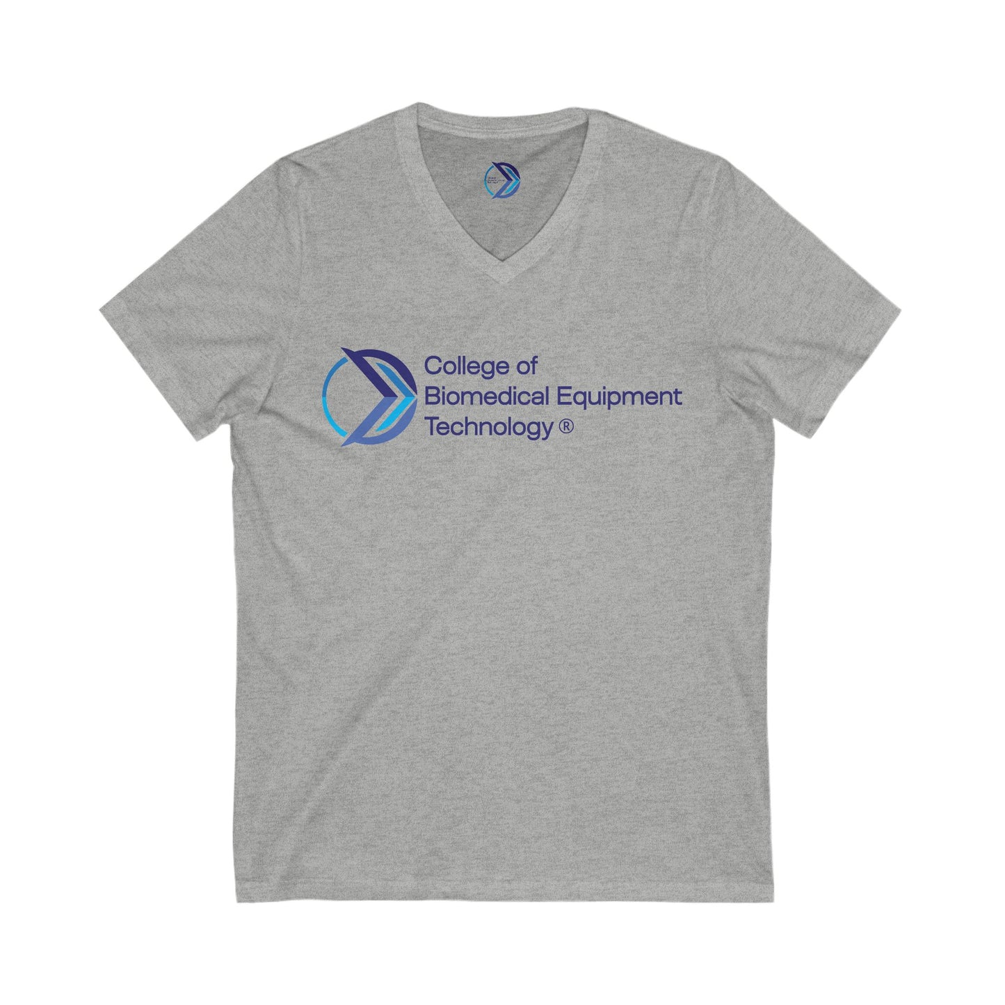 Unisex V-Neck Tee (Dark) - College of Biomedical Equipment Technology