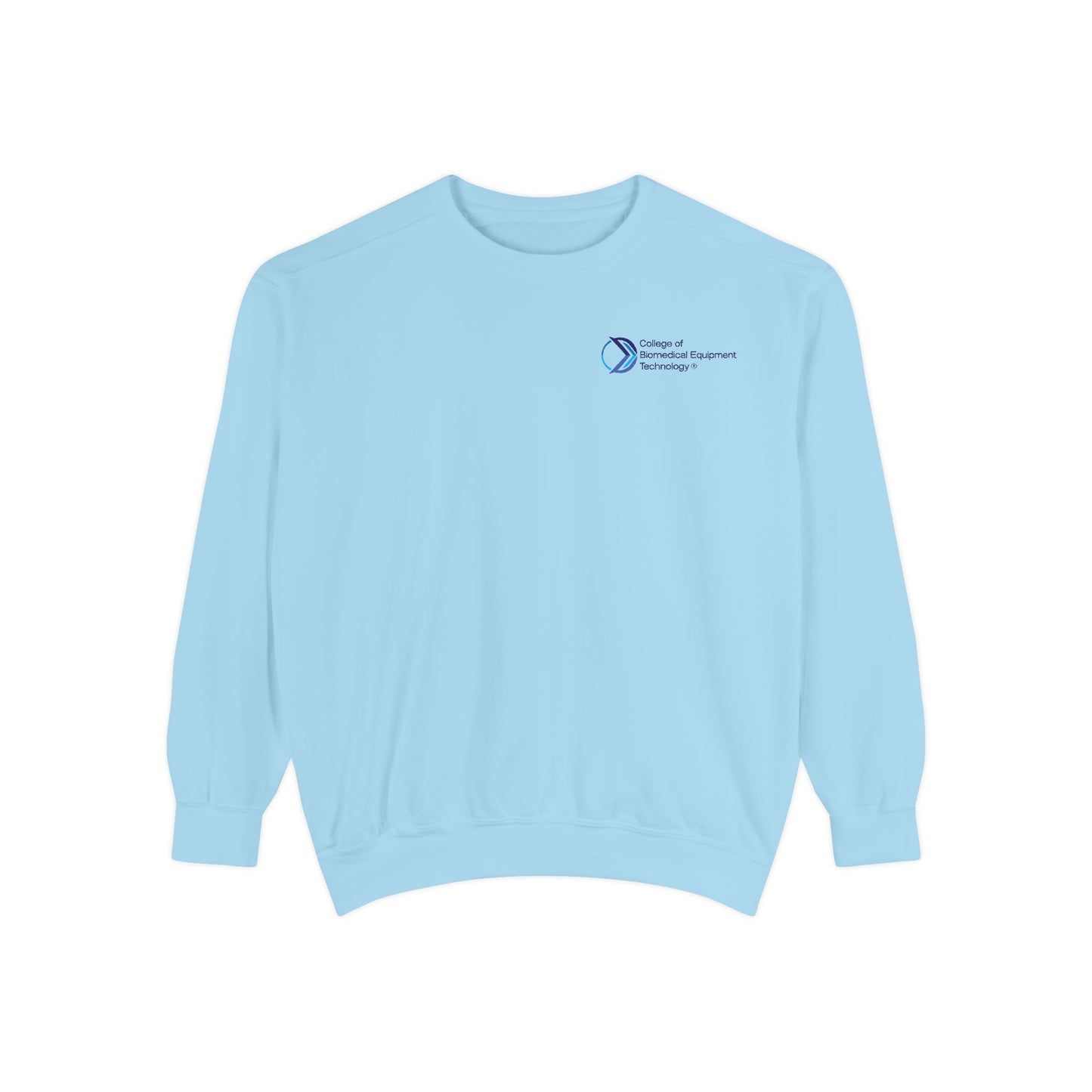 Comfort Colors Unisex Lightweight Crewneck Sweatshirt - College of Biomedical Equipment Technology Front & Back Logo
