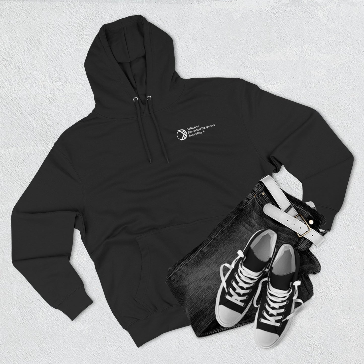 Fleece Hoodie - College of Biomedical Equipment Technology Front & Back Logo