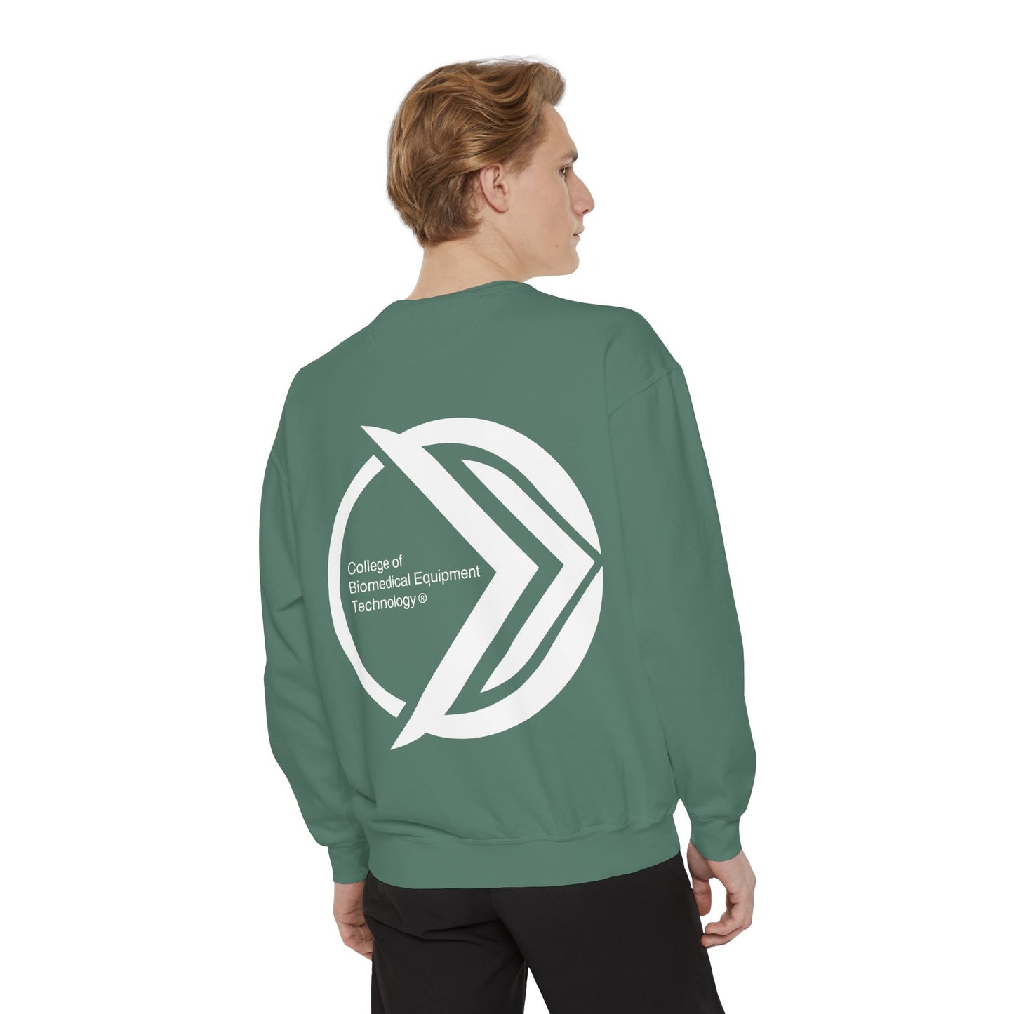 Comfort Colors Unisex Lightweight Crewneck Sweatshirt - College of Biomedical Equipment Technology Front & Back Logo