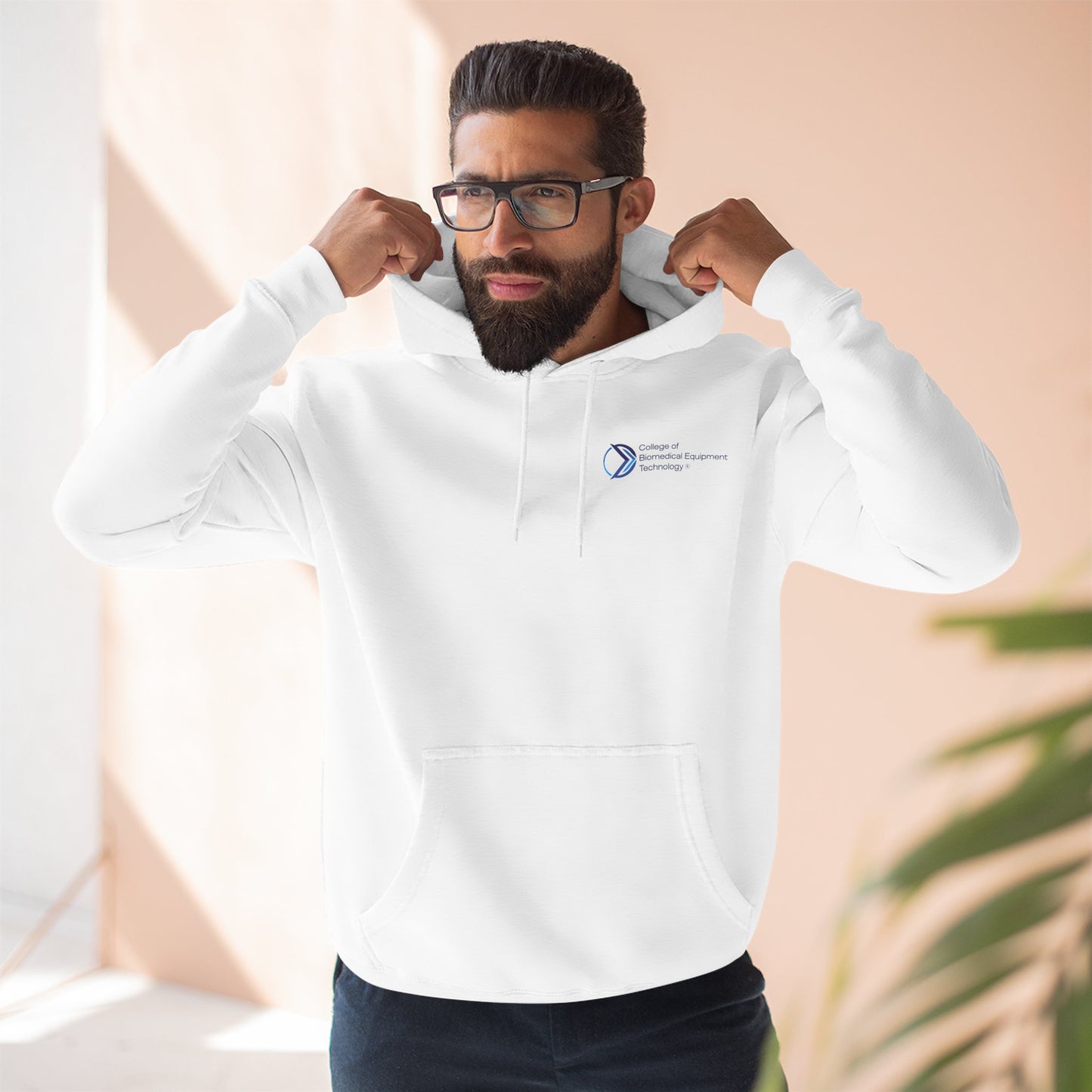 Fleece Hoodie - College of Biomedical Equipment Technology Front & Back Logo