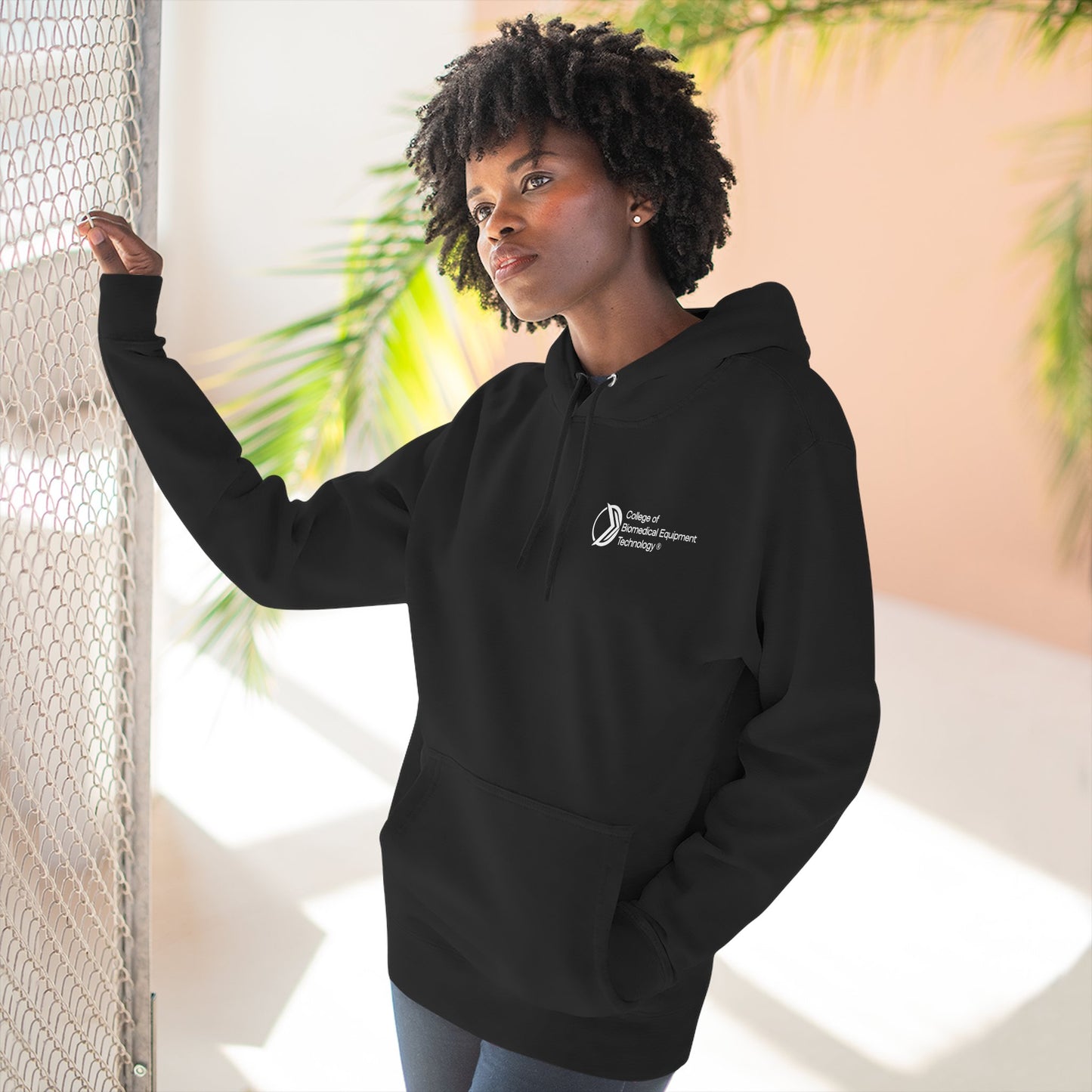 Fleece Hoodie - College of Biomedical Equipment Technology Front & Back Logo