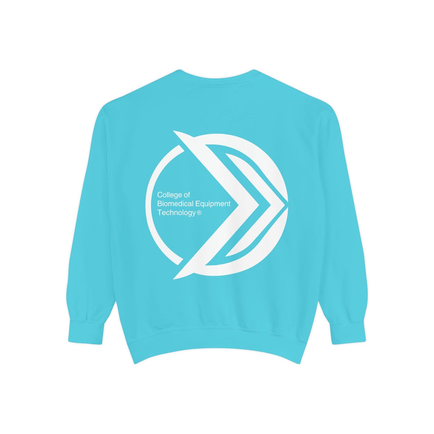 Comfort Colors Unisex Lightweight Crewneck Sweatshirt - College of Biomedical Equipment Technology Front & Back Logo