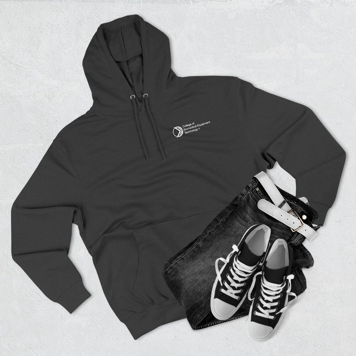 Fleece Hoodie - College of Biomedical Equipment Technology Front & Back Logo