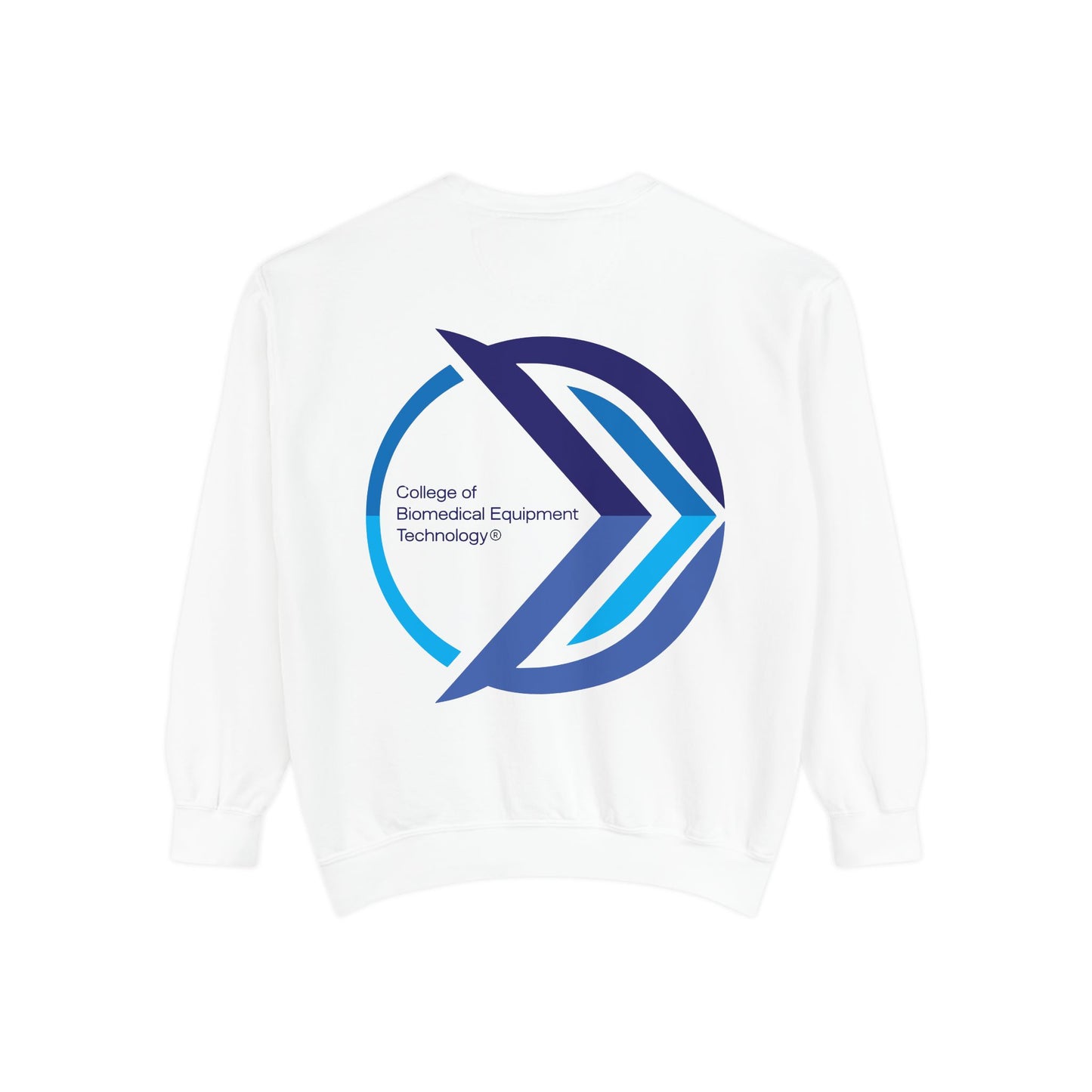 Comfort Colors Unisex Lightweight Crewneck Sweatshirt - College of Biomedical Equipment Technology Front & Back Logo