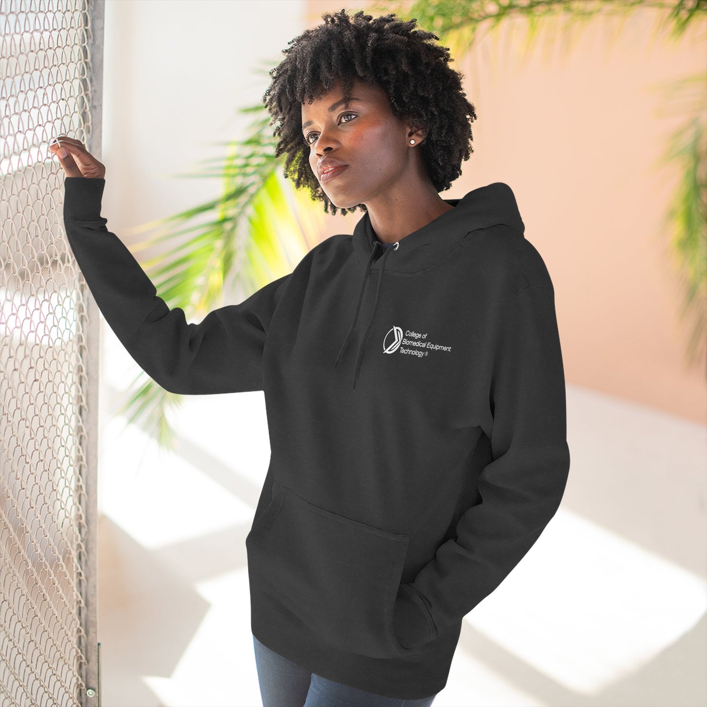 Fleece Hoodie - College of Biomedical Equipment Technology Front & Back Logo
