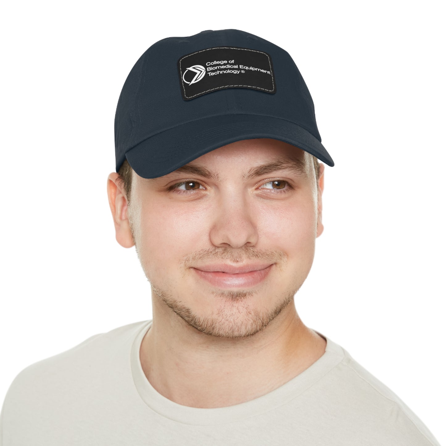Dad Hat with Leather Patch - College of Biomedical Equipment Technology