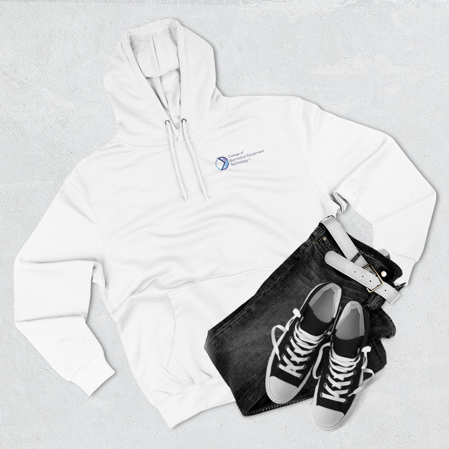 Fleece Hoodie - College of Biomedical Equipment Technology Front & Back Logo