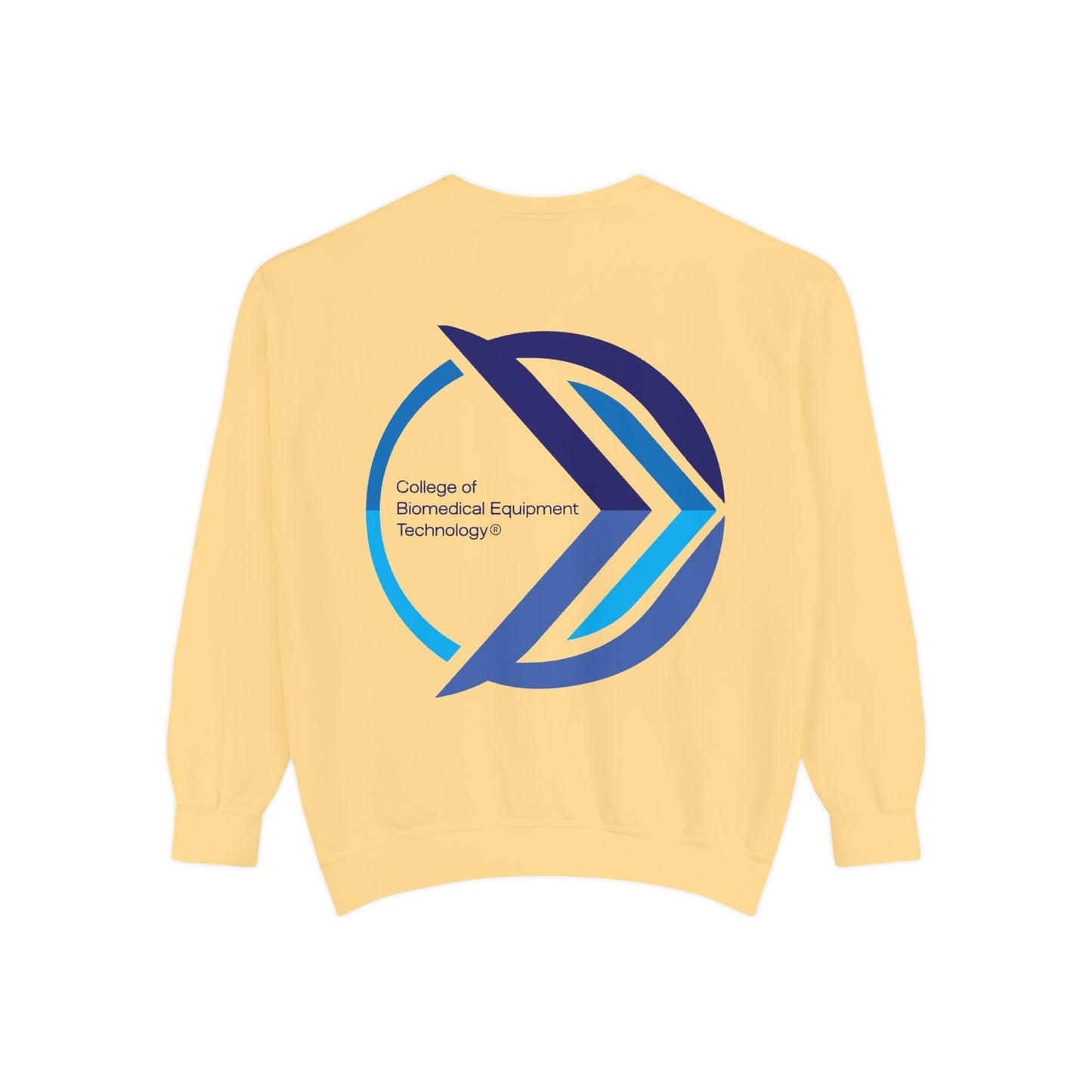 Comfort Colors Unisex Lightweight Crewneck Sweatshirt - College of Biomedical Equipment Technology Front & Back Logo