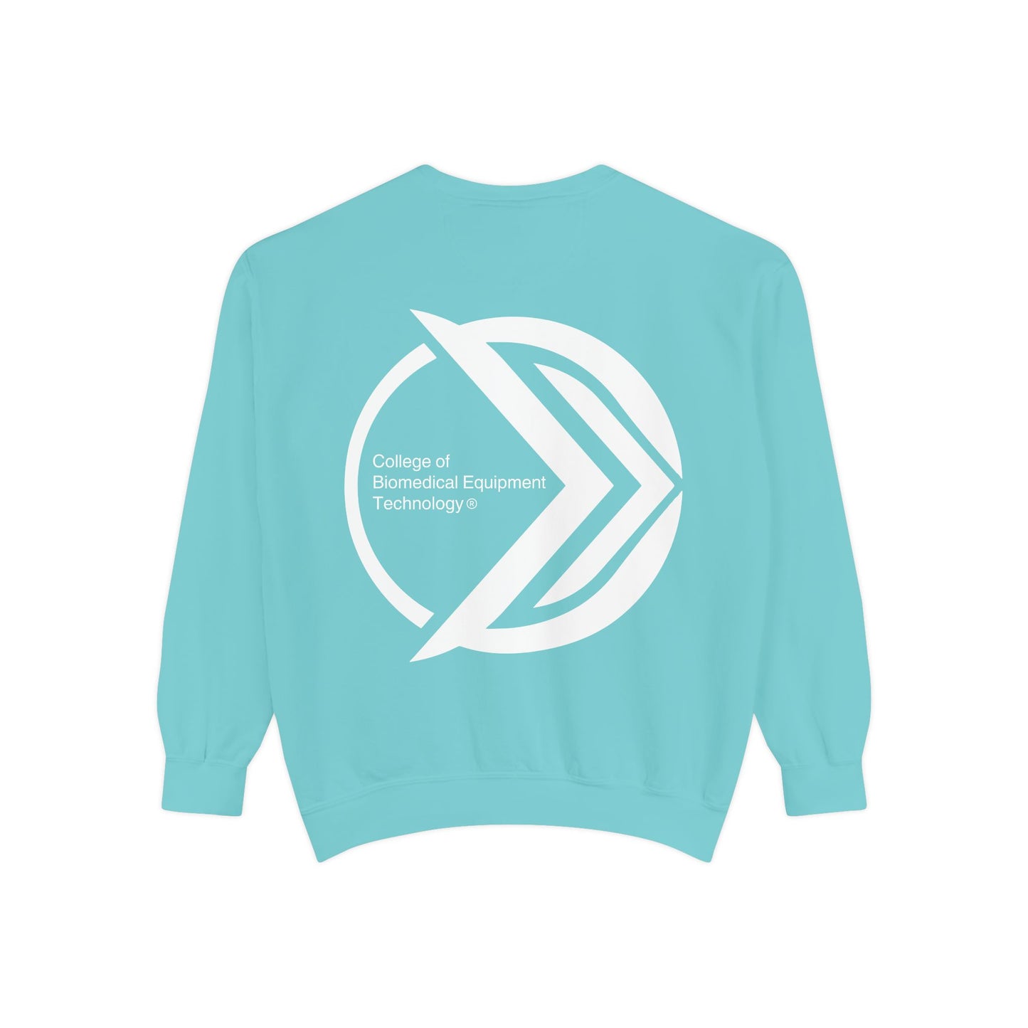 Comfort Colors Unisex Lightweight Crewneck Sweatshirt - College of Biomedical Equipment Technology Front & Back Logo