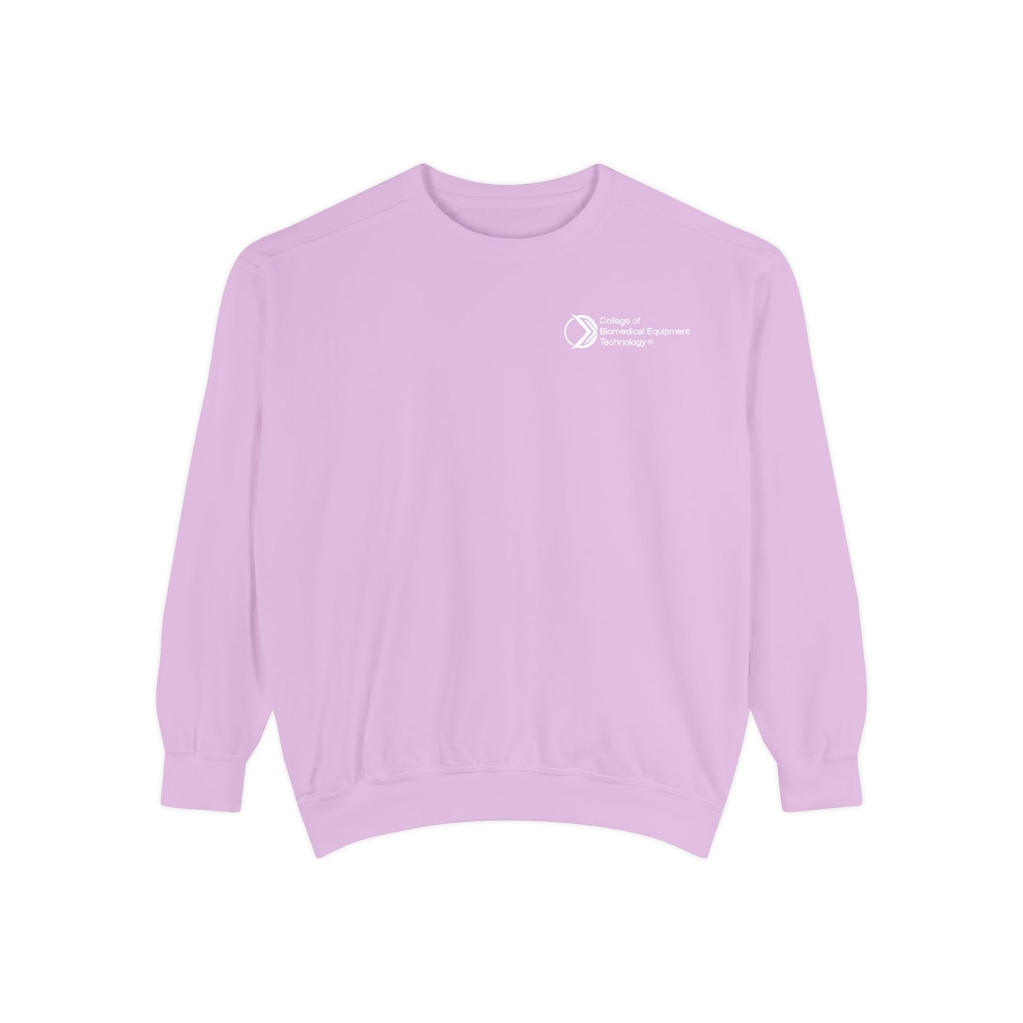 Comfort Colors Unisex Lightweight Crewneck Sweatshirt - College of Biomedical Equipment Technology Front & Back Logo