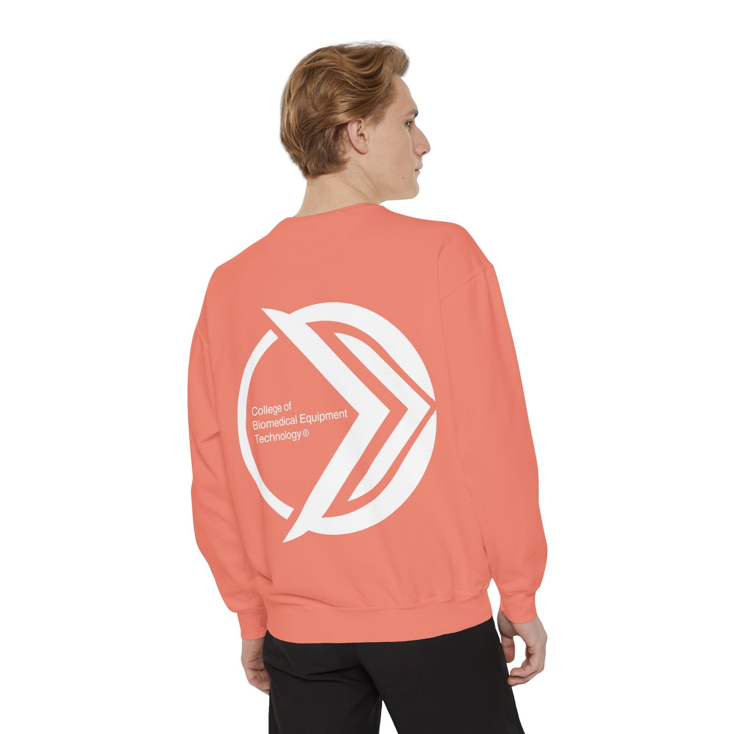 Comfort Colors Unisex Lightweight Crewneck Sweatshirt - College of Biomedical Equipment Technology Front & Back Logo