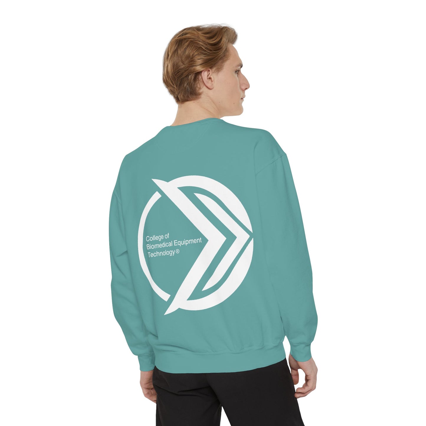 Comfort Colors Unisex Lightweight Crewneck Sweatshirt - College of Biomedical Equipment Technology Front & Back Logo