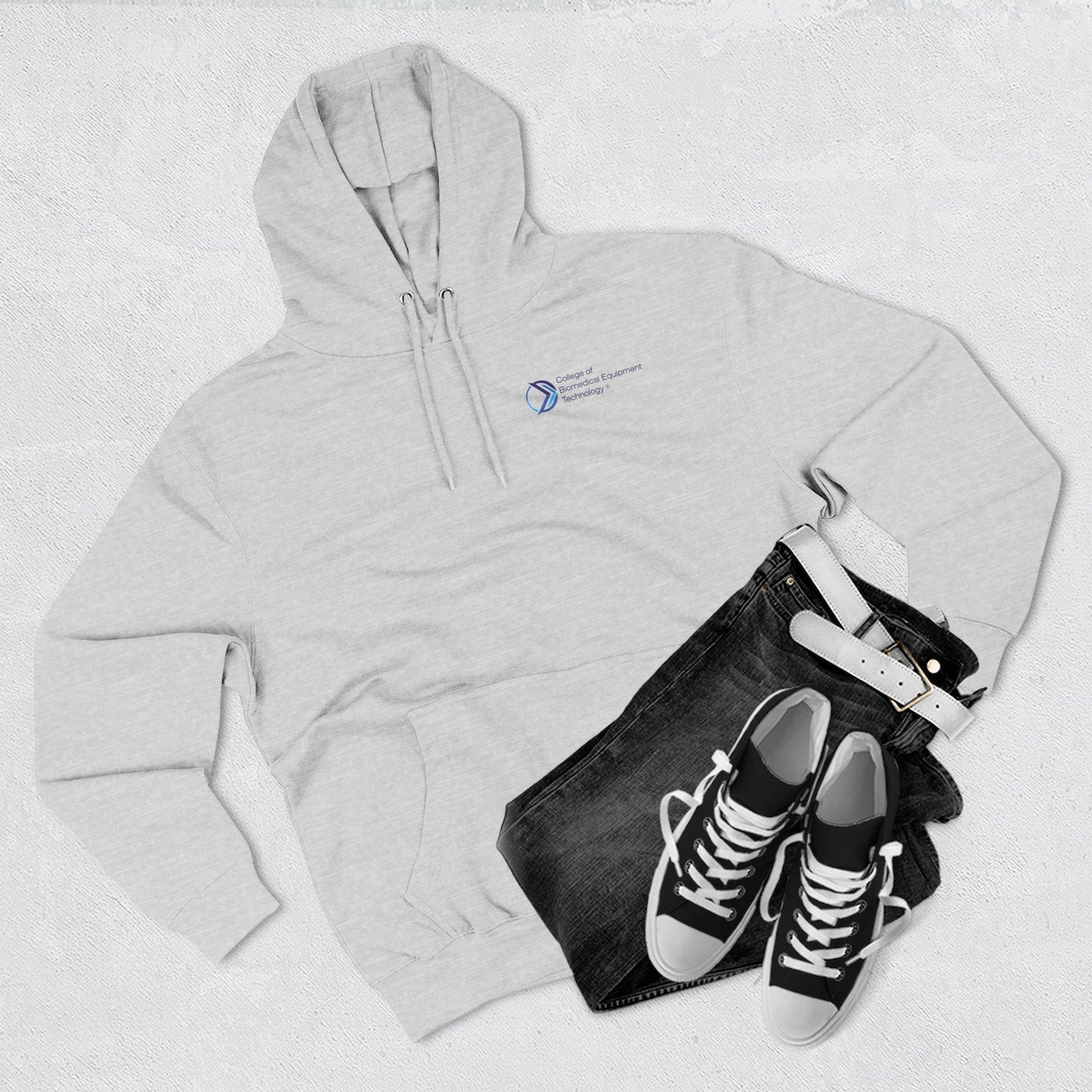 Fleece Hoodie - College of Biomedical Equipment Technology Front & Back Logo