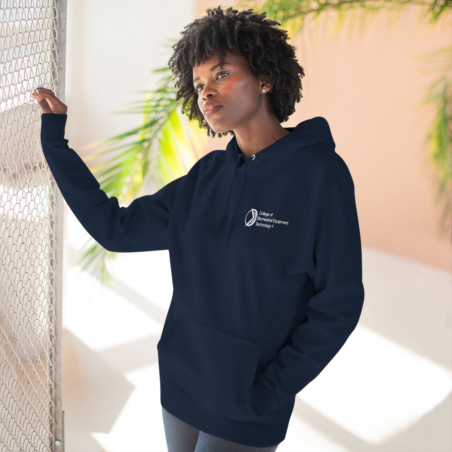 Fleece Hoodie - College of Biomedical Equipment Technology Front & Back Logo
