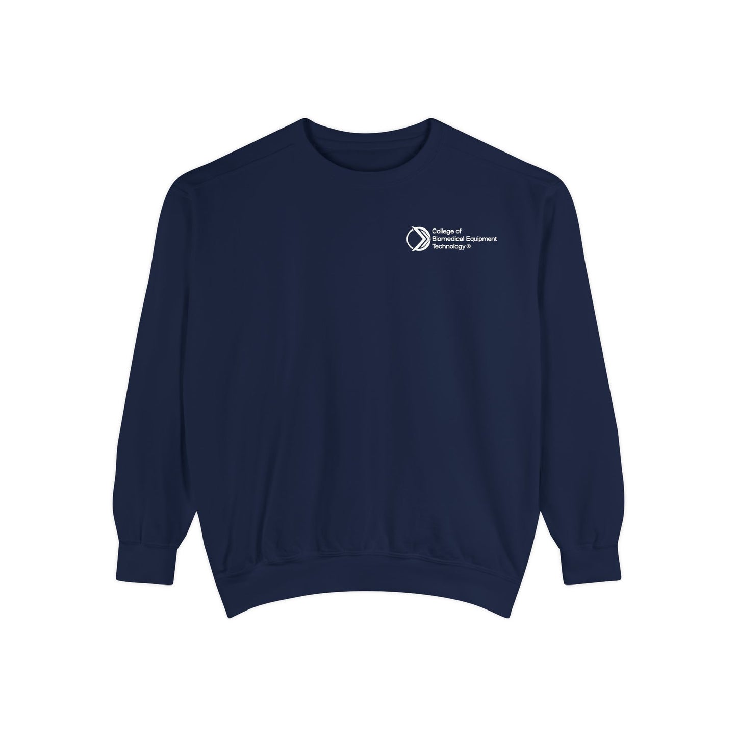 Comfort Colors Unisex Lightweight Crewneck Sweatshirt - College of Biomedical Equipment Technology Front & Back Logo