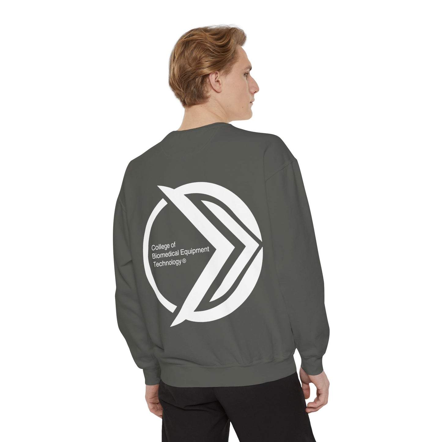 Comfort Colors Unisex Lightweight Crewneck Sweatshirt - College of Biomedical Equipment Technology Front & Back Logo