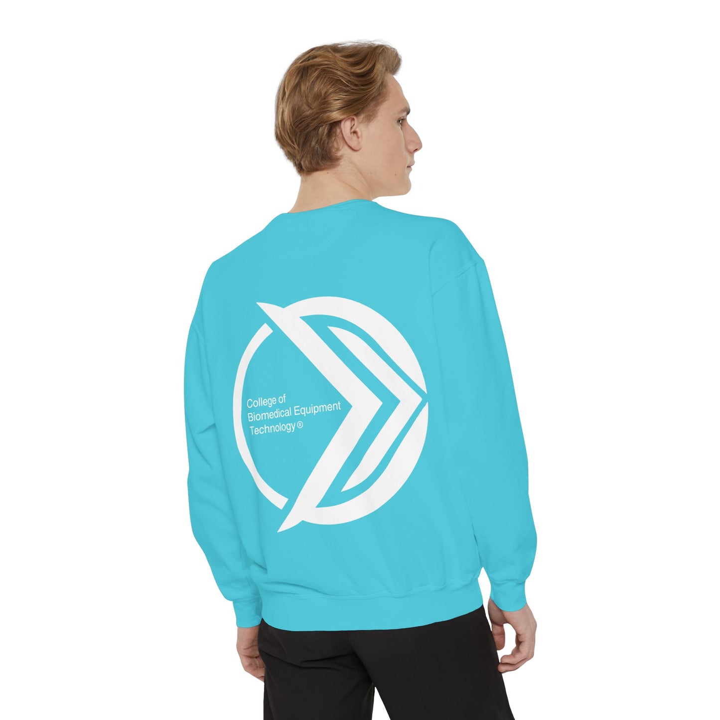 Comfort Colors Unisex Lightweight Crewneck Sweatshirt - College of Biomedical Equipment Technology Front & Back Logo