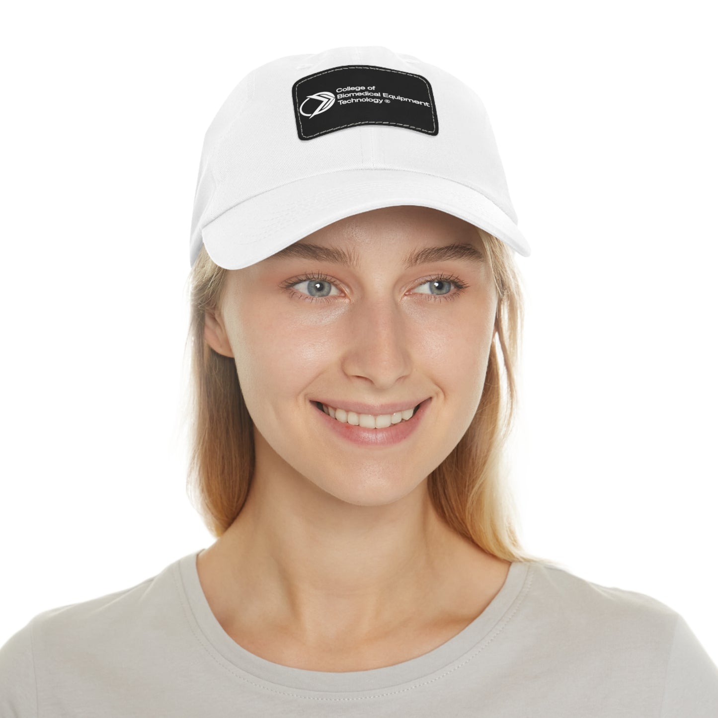 Dad Hat with Leather Patch - College of Biomedical Equipment Technology