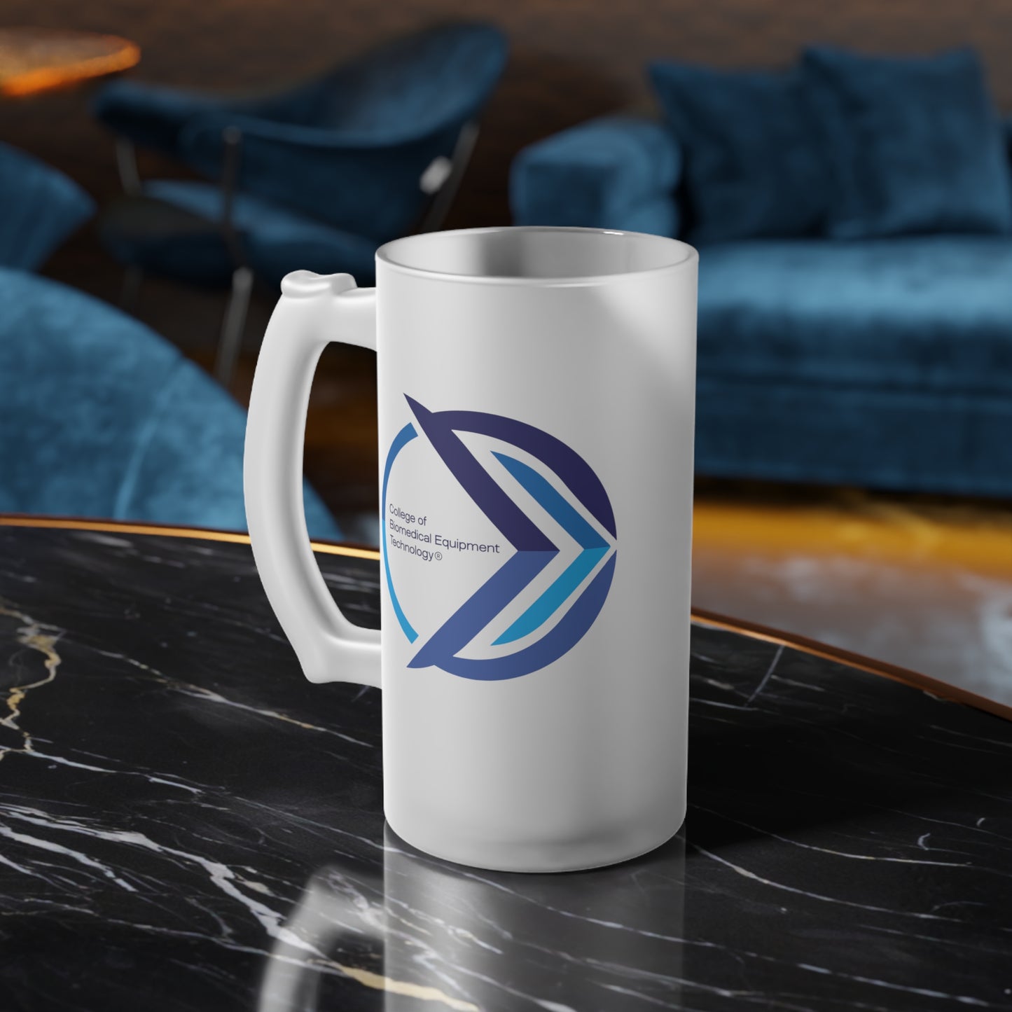 Frosted Glass Beer Mug - College of Biomedical Equipment Technology