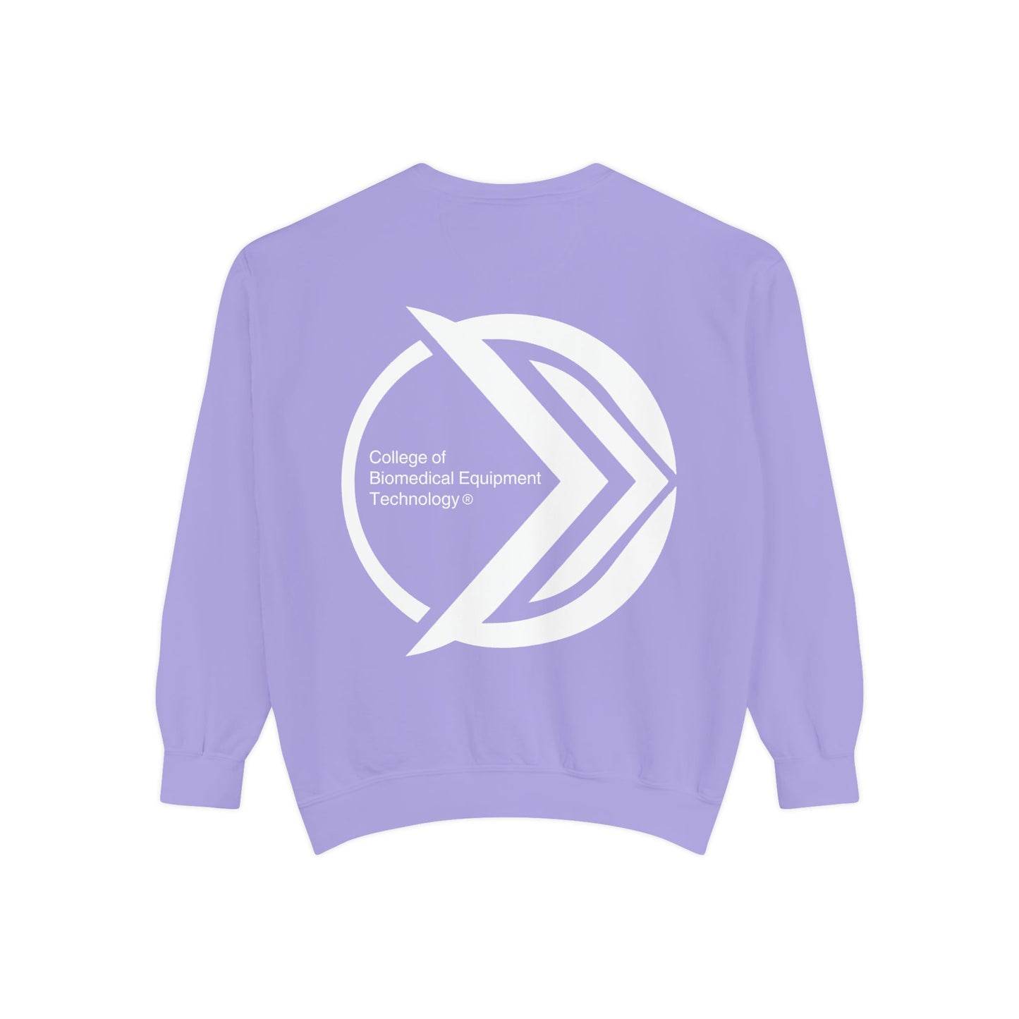 Comfort Colors Unisex Lightweight Crewneck Sweatshirt - College of Biomedical Equipment Technology Front & Back Logo