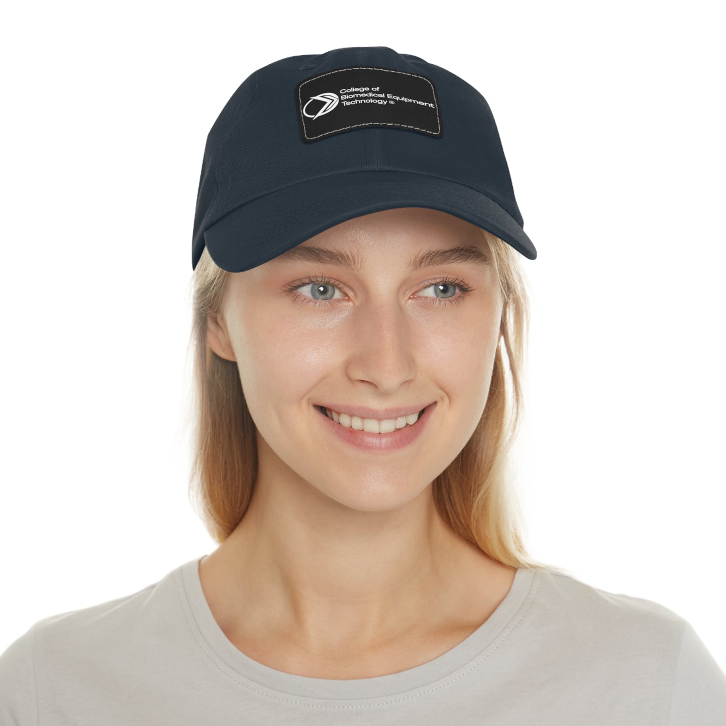 Dad Hat with Leather Patch - College of Biomedical Equipment Technology
