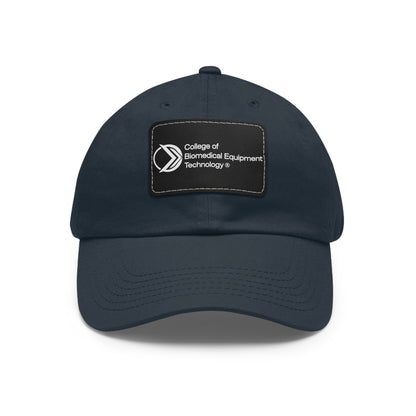 Dad Hat with Leather Patch - College of Biomedical Equipment Technology