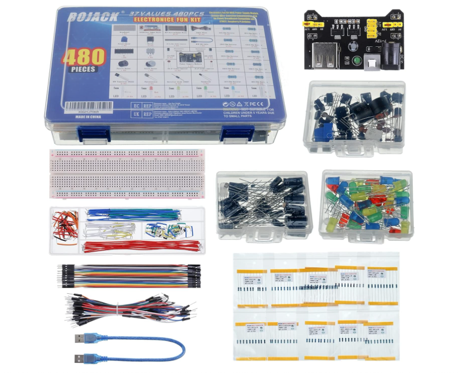 Electronics Fun Kit w/Case & Power Supply Module